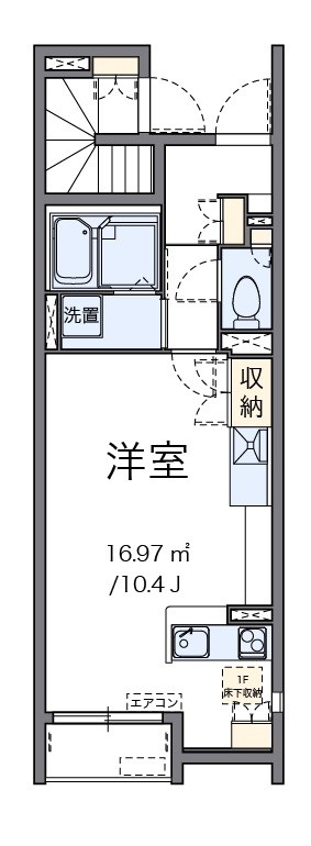 カンフリエ  102号室 間取り