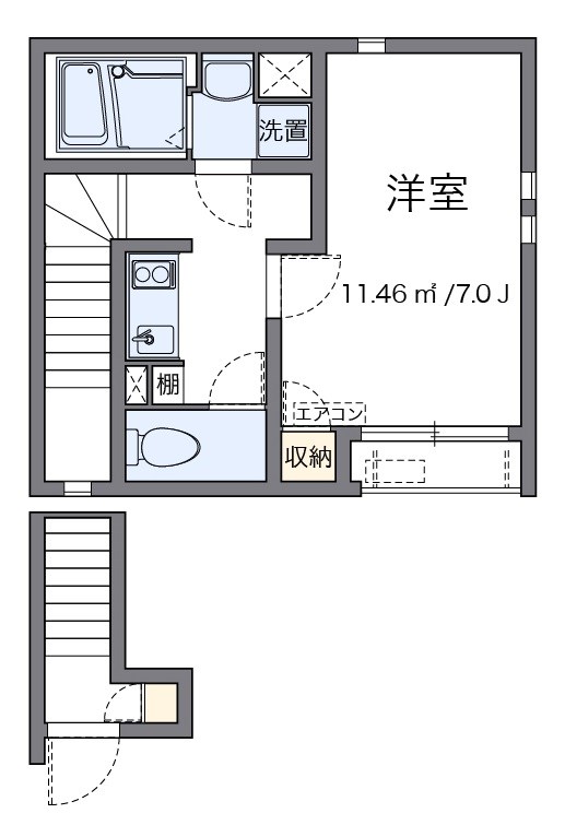 アクアパレス 204号室 間取り