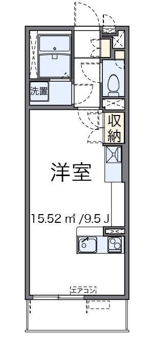 ブルーアゼリア 108号室 間取り