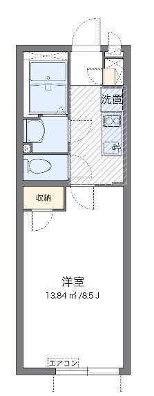 POCKET PARK 204号室 間取り