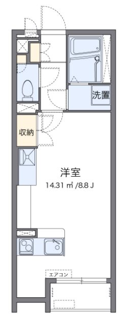 六仙公園 104号室 間取り