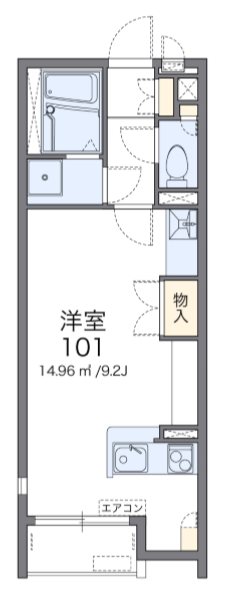 ル　シエル 208号室 間取り