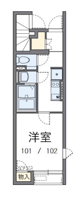 Ｋ 101号室 間取り