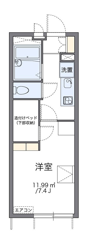 キルシュバウム 106号室 間取り