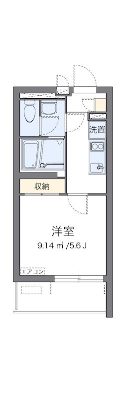 錦 102号室 間取り
