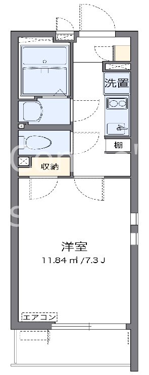 城山Ⅲ 103号室 間取り
