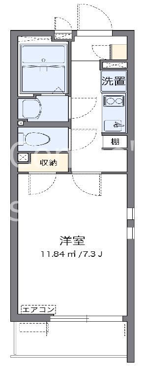 城山Ⅲ 101号室 間取り