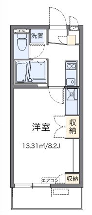 シャンブル 202号室 間取り