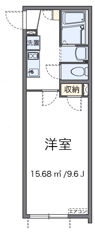 コンソラータ 204号室 間取り