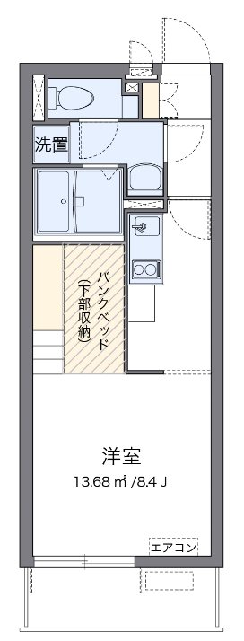 KRONOS 102号室 間取り