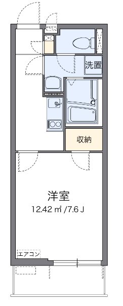 ウィステリア 206号室 間取り