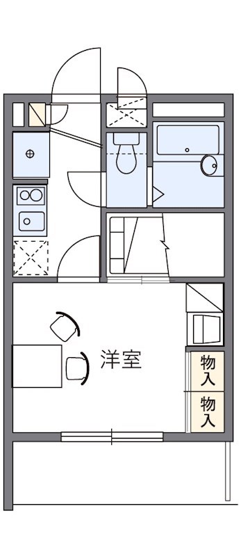 Ｂｌｕｅｔｉｍｅｓ 101号室 間取り