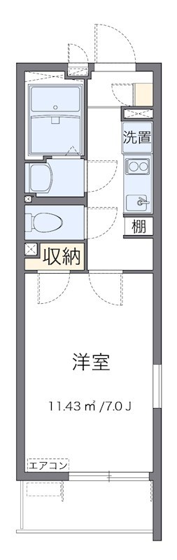 MIYABI 208号室 間取り