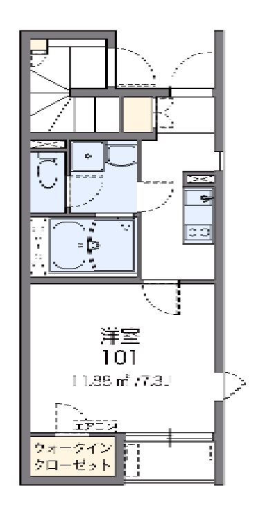 ｓｐｒｉｎｇｓ 102号室 間取り