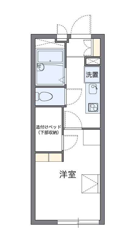 クイント 201号室 間取り