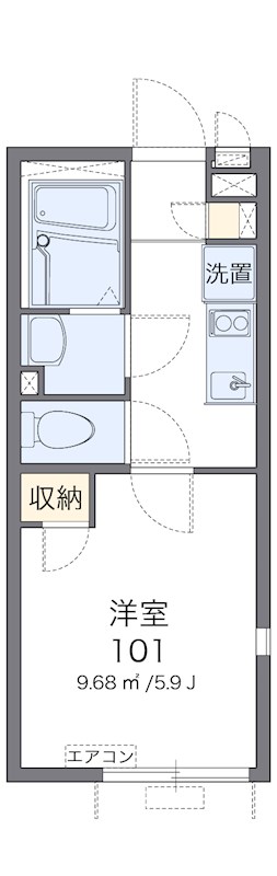 アンジェ 204号室 間取り