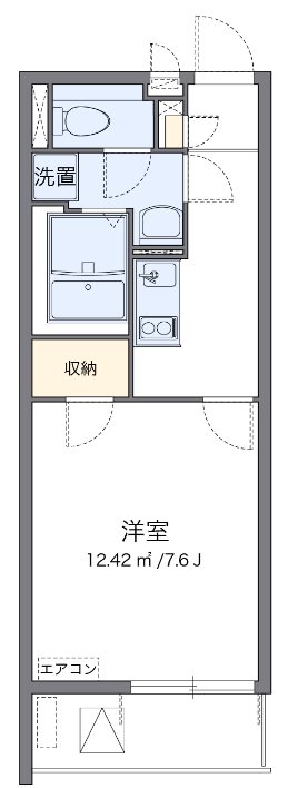 ウィステリア 101号室 間取り