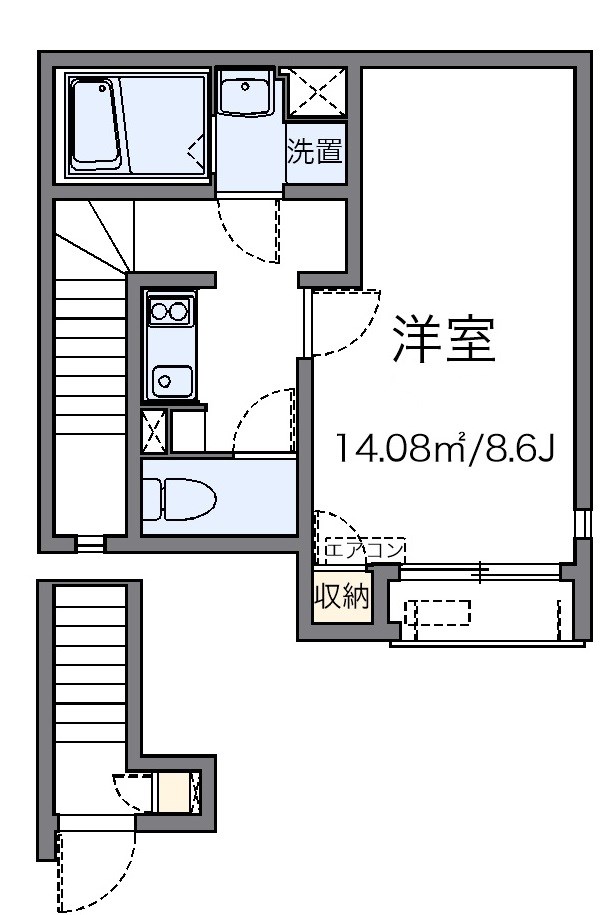 HOSOYAⅢ 201号室 間取り