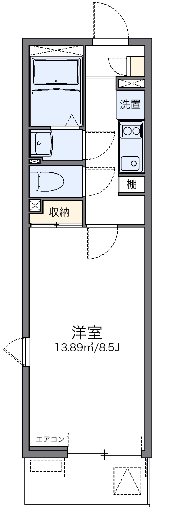 ウエストアングル 101号室 間取り