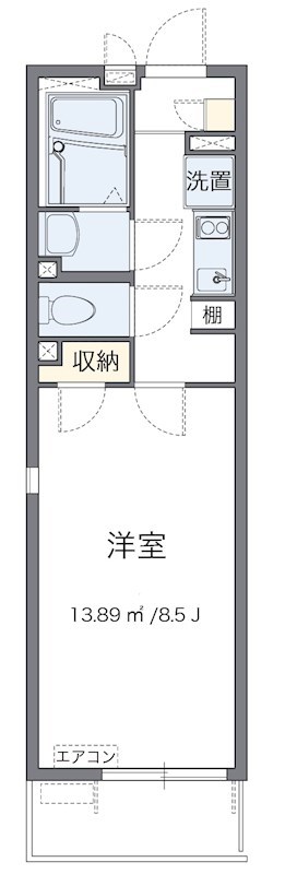 ヴァレッタ 303号室 間取り