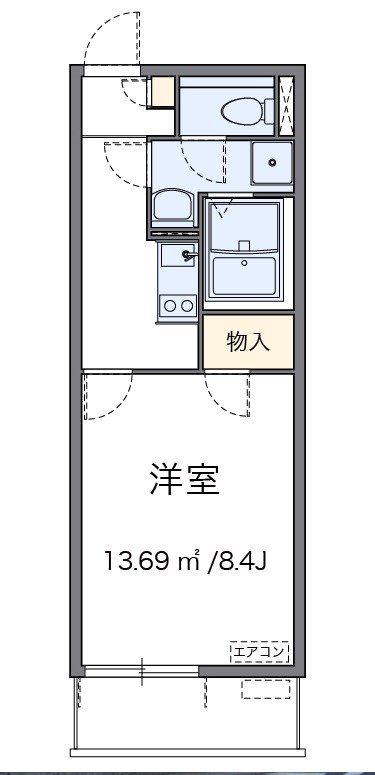 立花 301号室 間取り