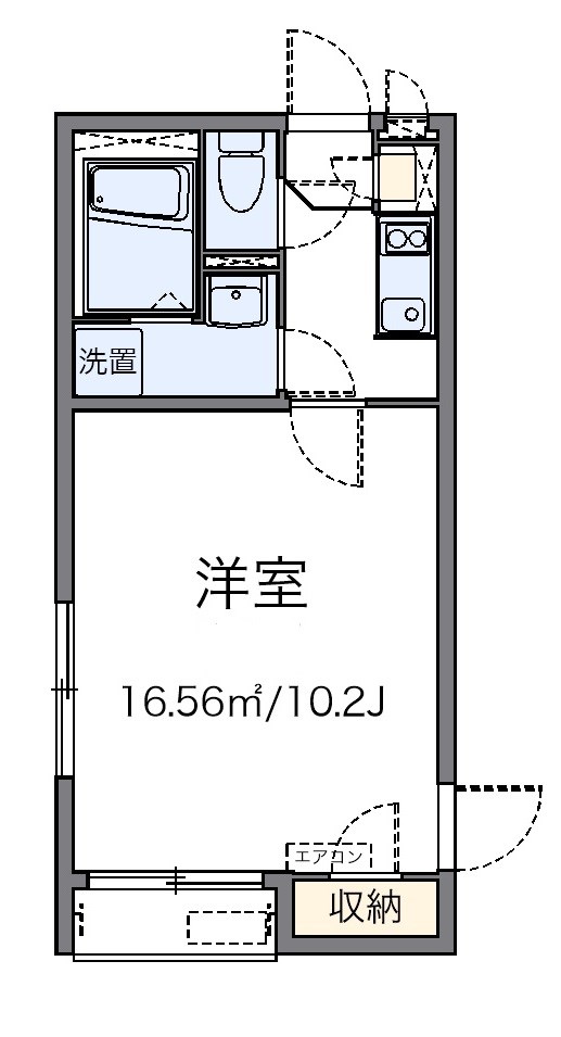 粕谷 204号室 間取り