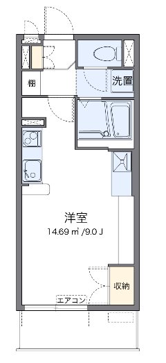 ばうレジデンス湘南 104号室 間取り