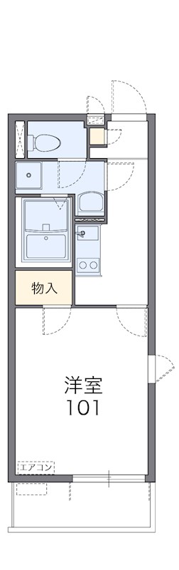 マーレ蕨 104号室 間取り