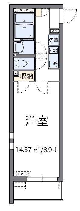 ハイツサングリーンⅡ 201号室 間取り