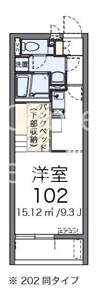 深大寺 202号室 間取り