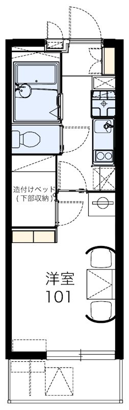 グランデール北町 107号室 間取り