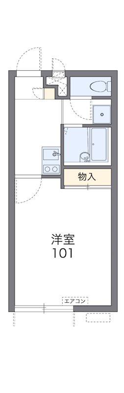 アースリー生田 104号室 間取り