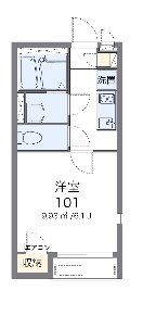 シャトル杉田Ⅵ 105号室 間取り