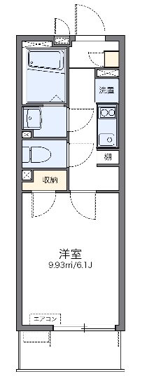 ジオイド 306号室 間取り