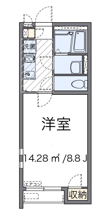 Schwan 201号室 間取り