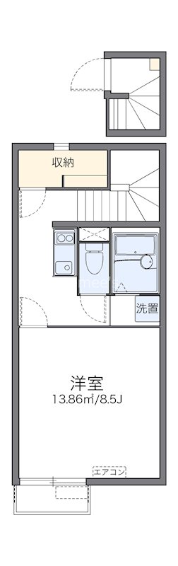 メゾン　グリシーヌ  208号室 間取り