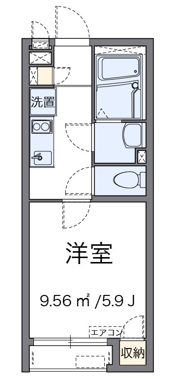 シャーロット 203号室 間取り