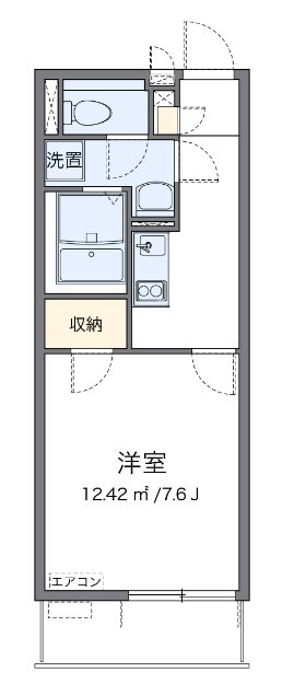 ミオラコート 107号室 間取り