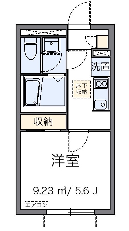 UBUKATA 103号室 間取り