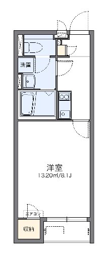 レインボー上竹 206号室 間取り