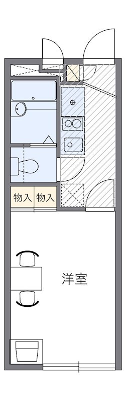 ノワール 110号室 間取り