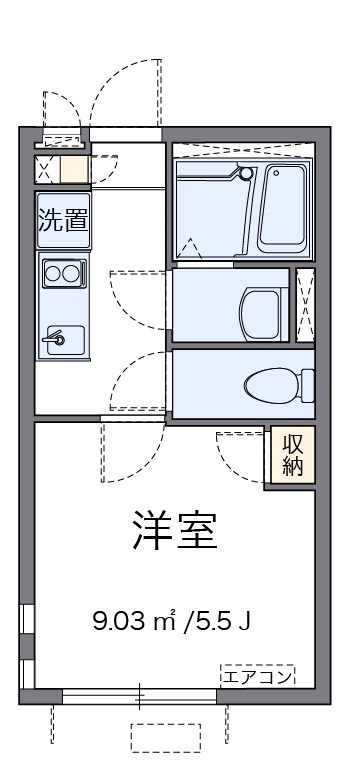 エスポワール 201号室 間取り