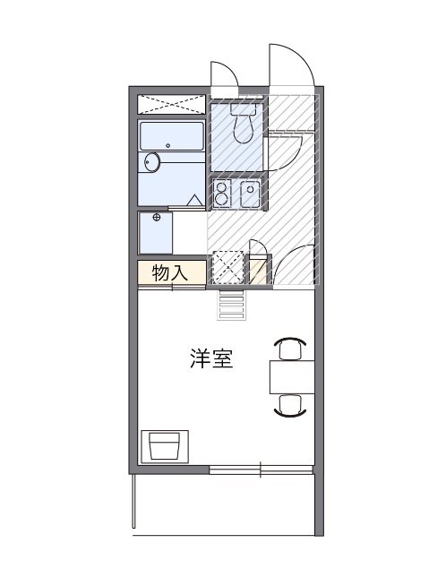 シェル都Ⅱ 206号室 間取り