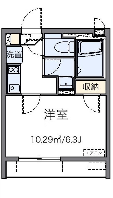 竹田 101号室 間取り