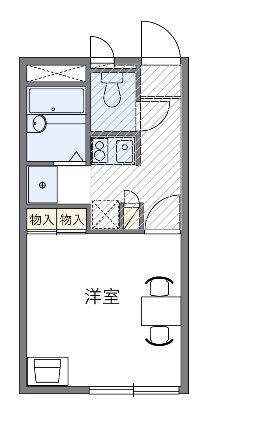 大谷 105号室 間取り