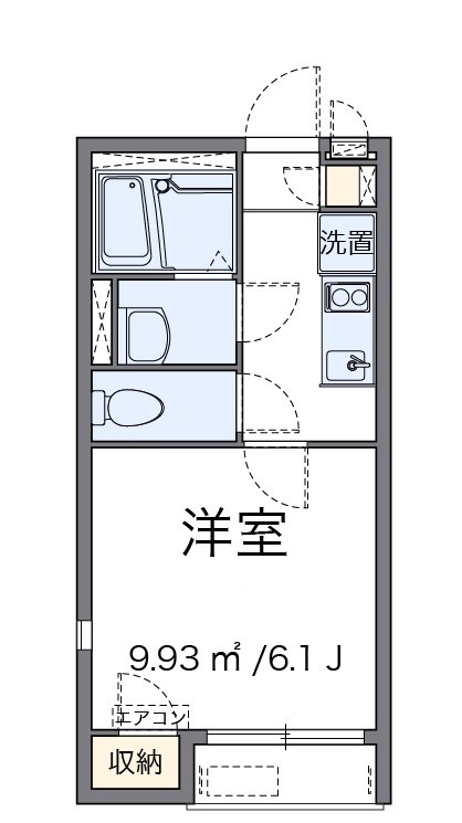 幸良Ⅲ 102号室 間取り