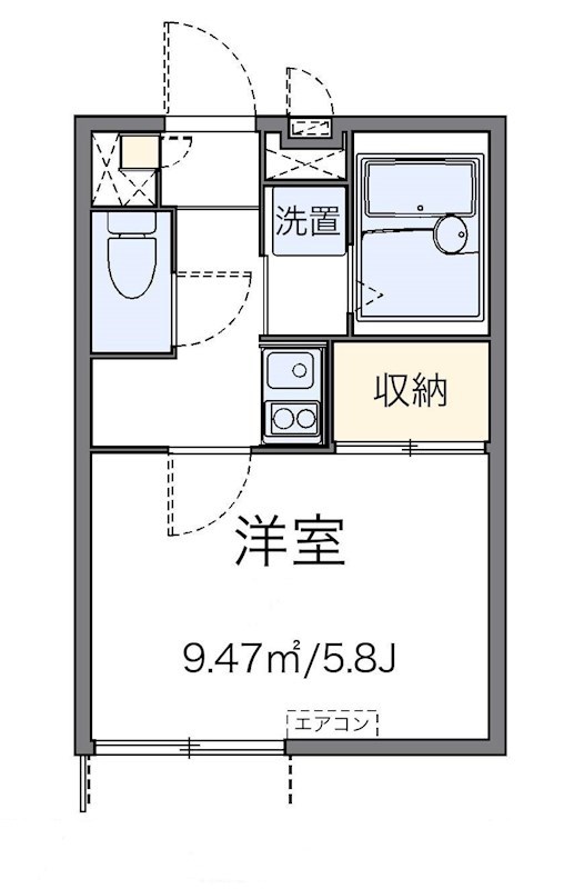 シンフォニー 104号室 間取り