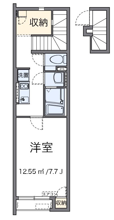 ソレイユⅤ 202号室 間取り