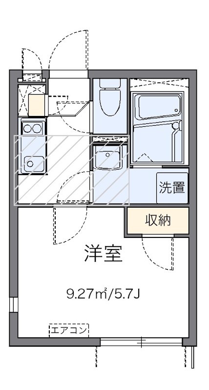 ＲｉｎＲｉｎＲｉｎ 102号室 間取り