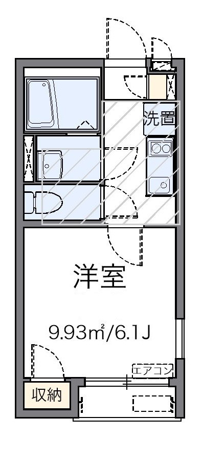 升本 101号室 間取り